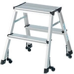 WEDO Klapptrittleiter Mobile Silber, Schwarz 4 Stufen 41 x 50 x 44,5 cm TL2151