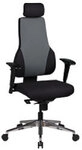 AMSTYLE Drehstuhl Synchro Wippmechanik Schwarz 120 kg 630 x 630 x 1,490 mm 1258980