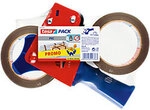 tesa Verpackungsklebeband-Abroller Leise abrollbar tesapack Blau, Rot 50 mm (B) x 66