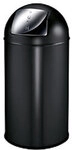 EKO Push-M&uuml;lleimer mit Druckdeckel Stahl 40 L 34 (B) x 34 (T) x 74 (H) cm Schwarz