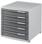 HAN CONTUR Schubladenboxen PS (Polystyrol) Grau, Hellgrau 5 Sch&uuml;be 30 x 38,2 x...