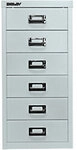 Bisley Schubladenschrank 6 Sch&uuml;be Lichtgrau 279 x 380 x 590 mm 1016182
