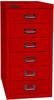 Bisley Schubladenschrank 6 Schübe Kardinal Rot 279 x 380 x 670 mm