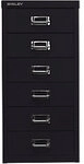 Bisley Schubladenschrank 6 Sch&uuml;be Schwarz 279 x 380 x 590 mm 1016173