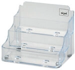 Sigel Visitenkartenaufsteller VA130 Spezial 210 Karten Transparent 9,4 x 1,9 x...