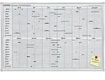 Franken Urlaubsplaner JK 710 bis 48 Positionen Wei&szlig;, Silber 90 x 60 cm