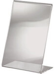 Sigel Tischaufsteller DIN A6 L-Form 10,6 (B) x 5,3 (T) x 15,5 (H) cm Transparent