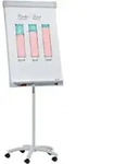 FRANKEN PRO Magnetisches Flipchart FC41 67 x 95 cm Mit 5 Rollen und Stiftablage