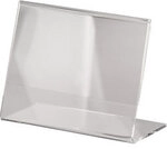 Sigel Tischaufsteller DIN A7 quer L-Form 10,5 (B) x 3,8 (T) x 7,7 (H) cm Transparent
