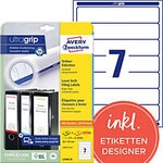 AVERY Zweckform ultragrip Ordneretiketten Haftend Schmal L4760-25 DIN A4 38 x 192 mm