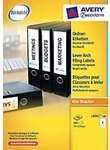AVERY Zweckform BlockOut Ordneretiketten Haftend Breit DIN A4 19,2 x 5,9 cm Weiss 400