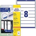 AVERY Zweckform Ultragrip Ordneretiketten Haftend L6060-25 DIN A4 3,4 x 19,2 cm Wei&szlig;
