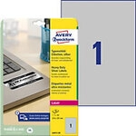 AVERY Zweckform Typenschildetiketten L6013-20 Selbsthaftend DIN A4 Silber 210 x 297