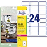 AVERY Zweckform Wetterfeste Etiketten L4773-20 Selbstklebend DIN A4 Wei&szlig; 63,5 x 33,9