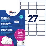 Avery Zweckform L4784-20, Namens-Etiketten, 63,5 x 29,6 mm, Wei&szlig; GB-501338