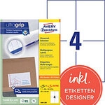 AVERY Zweckform ultragrip Universaletiketten 3483-200 Selbstklebend DIN A4 Wei&szlig; 105