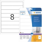 HERMA SPECIAL A4 Ordneretiketten 5160 Haftend DIN A4 Wei&szlig; 192 x 34 mm 25 Blatt &agrave; 8