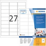 HERMA Wiederabl&ouml;sbare Etiketten 10300 Selbstklebend DIN A4 Wei&szlig; 6,35 x 2,96 cm 100