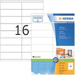 HERMA Premium Universaletiketten 4427 Selbstklebend DIN A4 Wei&szlig; 10,5 x 3,5 cm 100