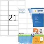 HERMA Premium Universaletiketten 4473 Selbstklebend DIN A4 Wei&szlig; 7 x 4,1 cm 100 Blatt