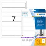 HERMA Ordneretiketten Selbstklebend Schmal 4825 192 x 38 mm Wei&szlig; 25 Blatt &agrave; 7