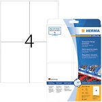 HERMA Robuste Filmetiketten 4697 Wei&szlig; Rechteckig 100 Etiketten pro Packung 5432814