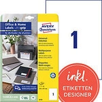 AVERY Zweckform ultragrip Universaletiketten 6125 Selbstklebend DIN A4 Wei&szlig; 21 x