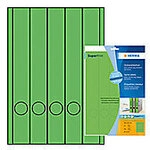 HERMA Ordneretiketten Selbstklebend Schmal 5134 38 x 297 mm Gr&uuml;n 20 Blatt &agrave; 5