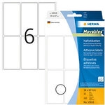 HERMA Mehrzwecketiketten 10616 Wei&szlig; Rechteckig 34 x 67 mm 32 Blatt &agrave; 6 Etiketten
