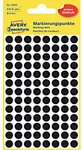 AVERY Zweckform Markierungspunkte 3009 Selbstklebend Schwarz 8 mm 4 Blatt &agrave; 104