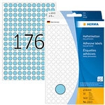 HERMA Farbige Markierungspunkte 2213 Blau Rund &Oslash; 8 mm 32 Blatt &agrave; 176 Etiketten