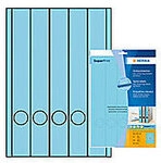 HERMA Ordneretiketten Haftend Schmal 5133 38 x 297 mm Blau 20 Blatt &agrave; 5 Etiketten