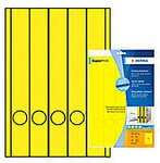 HERMA Ordneretiketten Selbstklebend Schmal 5131 38 x 297 mm Gelb 20 Blatt &agrave; 5