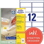 AVERY Zweckform Abl&ouml;sbar Universaletiketten L4743REV-100 Selbstklebend DIN A4 Wei&szlig;