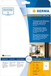 HERMA Transparente Etiketten 8020 Rechteckig DIN A4 210 x 297 mm 25 Blatt &agrave; 1