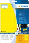 HERMA Wetterfeste Etiketten 8029 Gelb Rechteckig DIN A4 99,1 x 42,3 mm 25 Blatt &agrave; 12