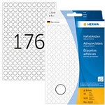 HERMA Farbige Markierungspunkte 2210 Wei&szlig; Rund &Oslash; 8 mm 32 Blatt &agrave; 176 Etiketten