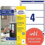 AVERY Zweckform ultragrip Ordneretiketten Haftend Breit L4761REV-10 DIN A4 61 x 192