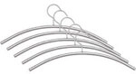 Kerkmann Kleiderb&uuml;gel 6219 Silber 460 x 100 mm 5 St&uuml;ck K6219