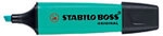 STABILO BOSS ORIGINAL Textmarker T&uuml;rkis Breit Keilspitze 2 - 5 mm Nachf&uuml;llbar...