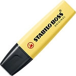 STABILO BOSS ORIGINAL Textmarker Pastellgelb Keilspitze 2-5 mm Nachf&uuml;llbar 8086328