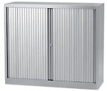 Bisley Rollladenschrank Kunststoff, Stahl 2 Fachb&ouml;den Abschlie&szlig;bar 1.200 x 430 x