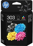 HP 303 Original Tintenpatrone 3YM92AE Schwarz, Cyan, Magenta, Gelb Multipack 2 St&uuml;ck