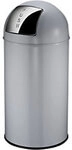 EKO Push-M&uuml;lleimer mit Druckdeckel Stahl 40 L 34 (B) x 34 (T) x 74 (H) cm Grau