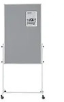 magnetoplan Filz Pinnwand Magnetisch 75 (B) x 2,2 (H) cm Aluminium Grau, Wei&szlig;