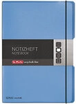 herlitz Notizbuch DIN A4 Kariert Kunstoff Hellblau Perforiert 1211535