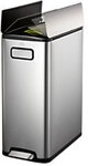 EKO Edelstahl Treteimer 40 L 27,5 (B) x 53,2 (T) x 66 (H) cm Silber 1202162