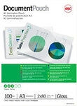 GBC Document Laminierfolien DIN A3 Gl&auml;nzend 2 x 80 (160) Mikron Transparent 100