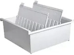 HAN Karteikartenbox DIN A4 1300 Karten Lichtgrau 32,2 x 34,6 x 13,8 cm