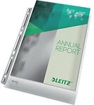 Leitz Maxi F&auml;chermappe DIN A4 Glatt Transparent 170 Mikron Metall, PVC
